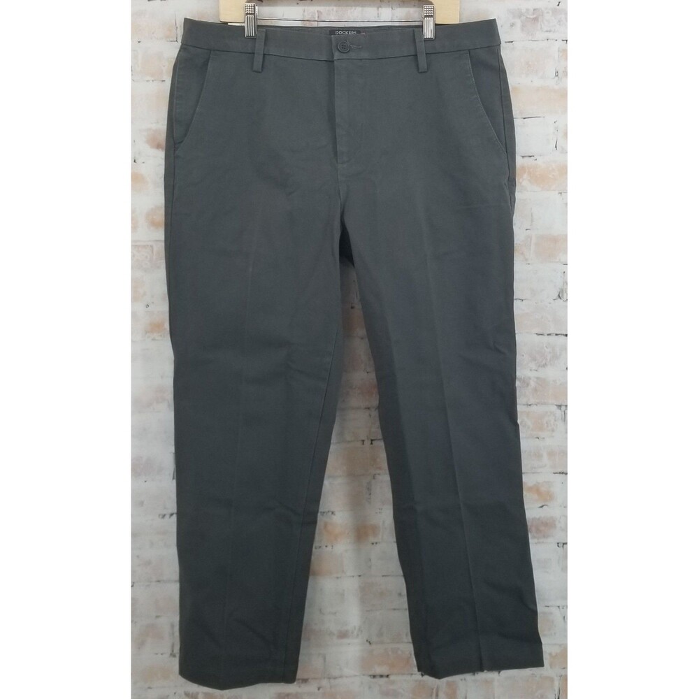 NWT Dockers Workday Khaki Smart 360 Flex Dress Pants Storm Grey 36W x 30L